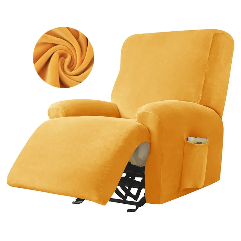 Polar Fleece Recliner Sofa Cover Elastic All Inclusive Boy Chair Cover Relax Armchair Sofa Cover Furniture Cover For Living Room