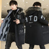 Winter Jacket Men Thicken Warm Parka Men Casual Long Outwear Hooded Fur Collar Jackets Fashion Print Coat Parkas High Quality