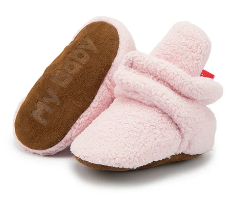 Baby Socks Winter Baby Boy Girl Booties Fluff Soft Toddler Shoes First Walkers Anti-slip Warm Newborn Infant Crib Shoes Moccasin