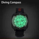 Waterproof Outdoor Compass Professional 60M /197Ft Diving Compass Navigator Digital Watch Scuba Compass For Swimming Diving