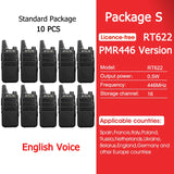 Retevis RT622 Mini Walkie Talkie 4 Pcs Walkie-talkies PMR446 FRS VOX Portable Two Way Radio Station for Restaurant Hotel