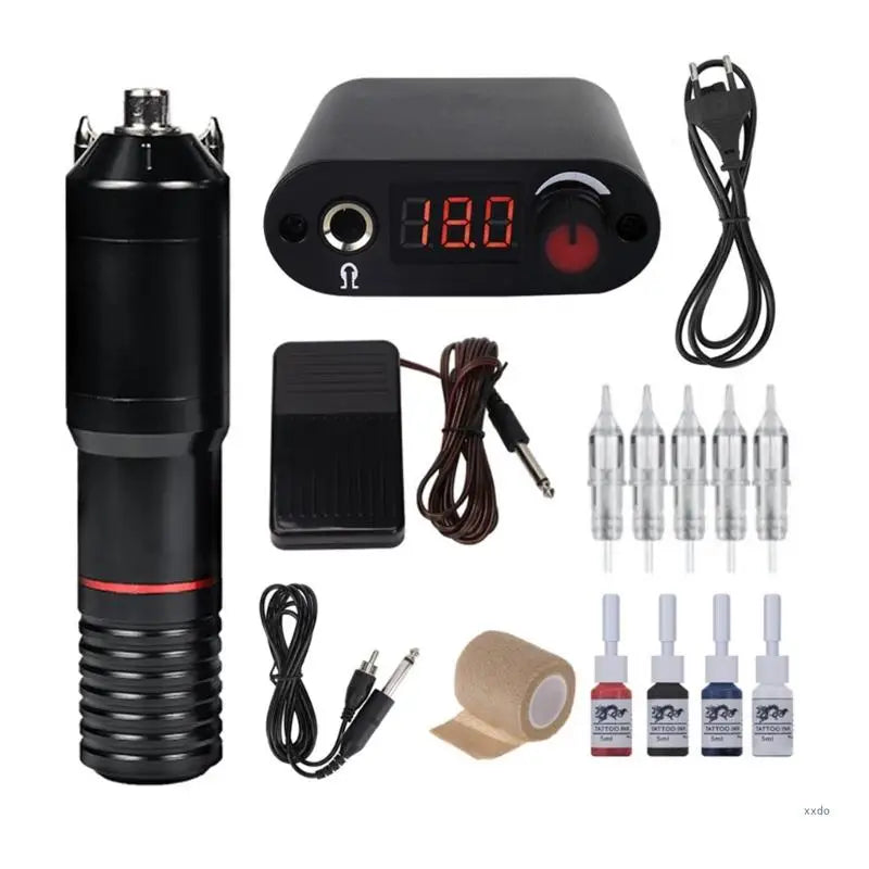 Tattoos Machine Kit Digital Screen Tattoos Power Supply Pen Ink Set Permanent Makeup Machine with Cartridge Needles Set