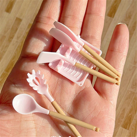 1/6 Dollhouse Miniature Kitchen Mini Frying Pan Soup Pot Simulation Cooking Utensils for Blyth BJD Doll Accessories Toy