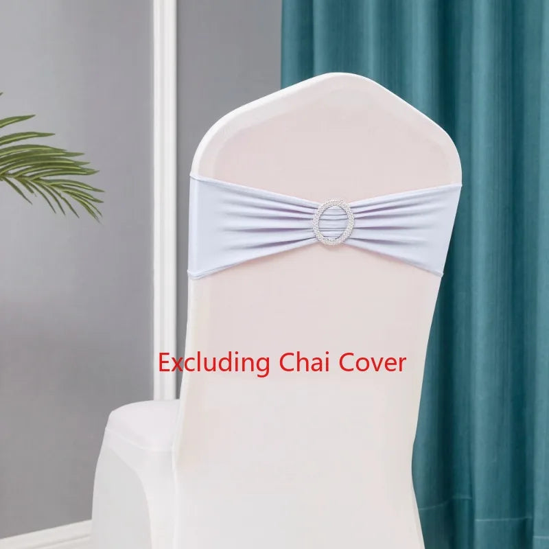 10pcs/lot Stretch Lycra Spandex Chair Covers Bands With Buckle Slider For Wedding Decorations Wholesale Chair Sashes Bow heart