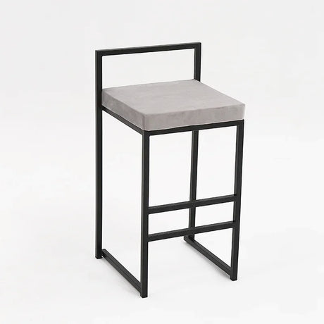 Reinforce Counter Bar Stool Metal Nordic Design European Bar Chair Minimalist Dinning Black Legs Taburetes De Bar Furniture