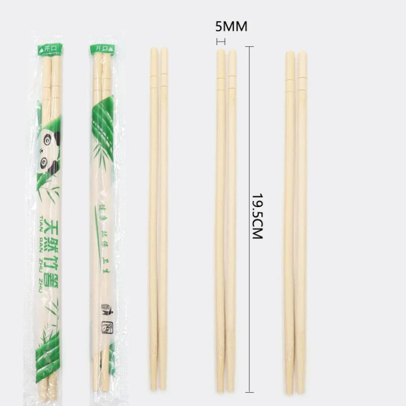 100Pairs Disposable Bamboo Wood Chopsticks Restaurant Individual Package Chop Sticks Hashi Sushi Food Stick Tableware