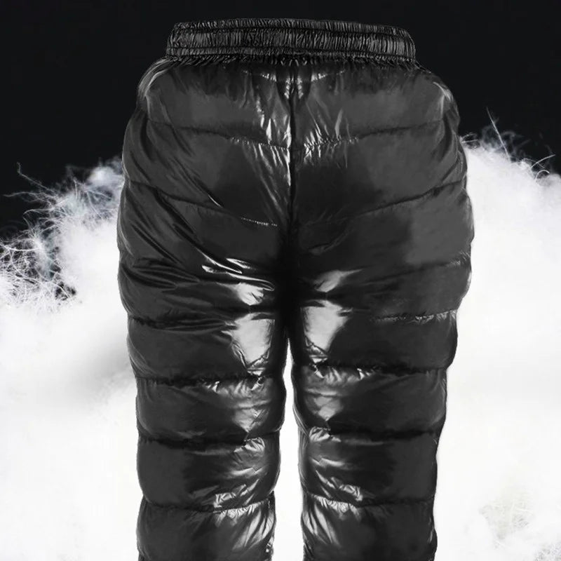 New Winter Warm Outdoor 2023 Down Trousers Fashion Men's Women High Quality Thicken Camping Mountaineering Waterproof Pants