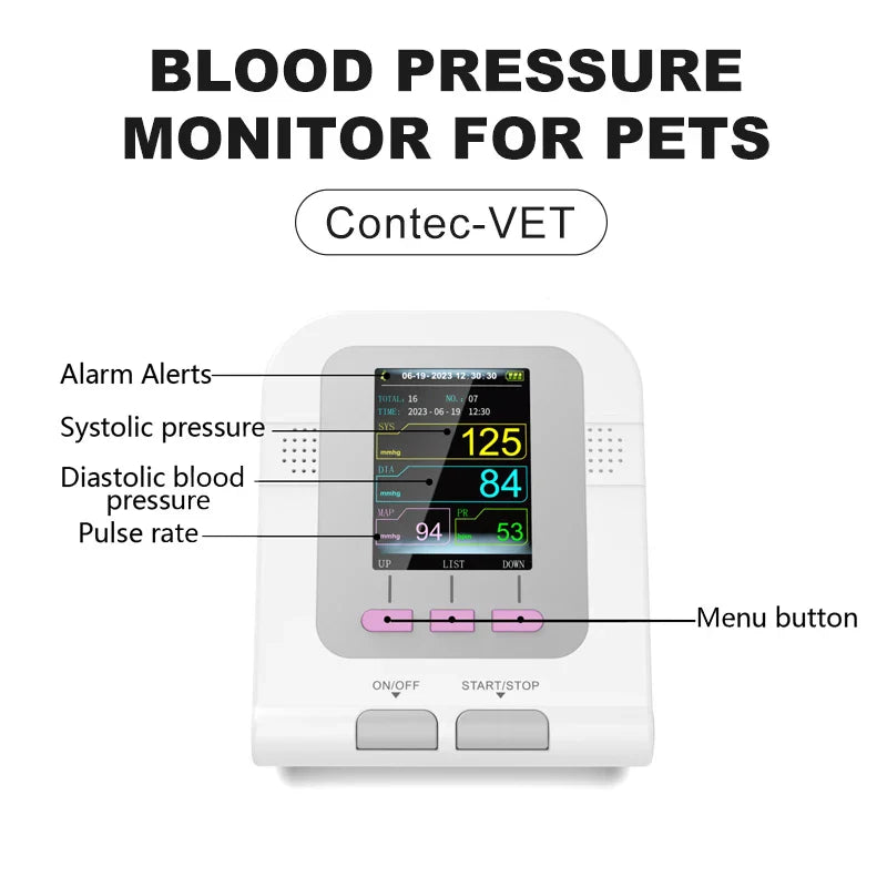 CONTEC08a Vet Animal Blood Pressure Detector Can Be Equipped With Blood Oxygen Function Probe And Cuff Of Various Sizes