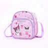 Sanrioed Cartoon Hello Kitty Melody Kulomi Messenger Bag Anime Cute Cat Casual Small Round Bag Kawaii Toy Girls Birthday Gift