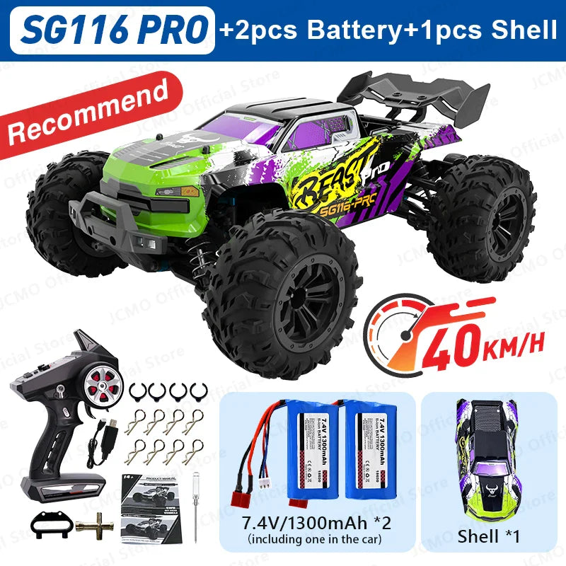 ZLL SG116 MAX RC Car Brushless 4WD RC Car 80KM/H Professional Racing Car 2.4G High Speed Off-Road Drift Cars Remote Control Toys