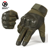 Full Finger Tactical Army Gloves Military Paintball Shooting Airsoft PU Leather Touch Screen Rubber Protective Gear Women Men