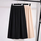 170Kg Plus Size Women's Hip 150 Spring Autumn Loose A-Line Long Sweater Skirt Apricot Black 4XL 5XL 6XL 7XL 8XL 9XL