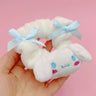 Kawaii Lolita Hairpin Cinnamoroll Sanrio Plush Cartoon Cute Hair Tie Bow Headwear Rubber Band Girls Jk Hair Ring Head Rope