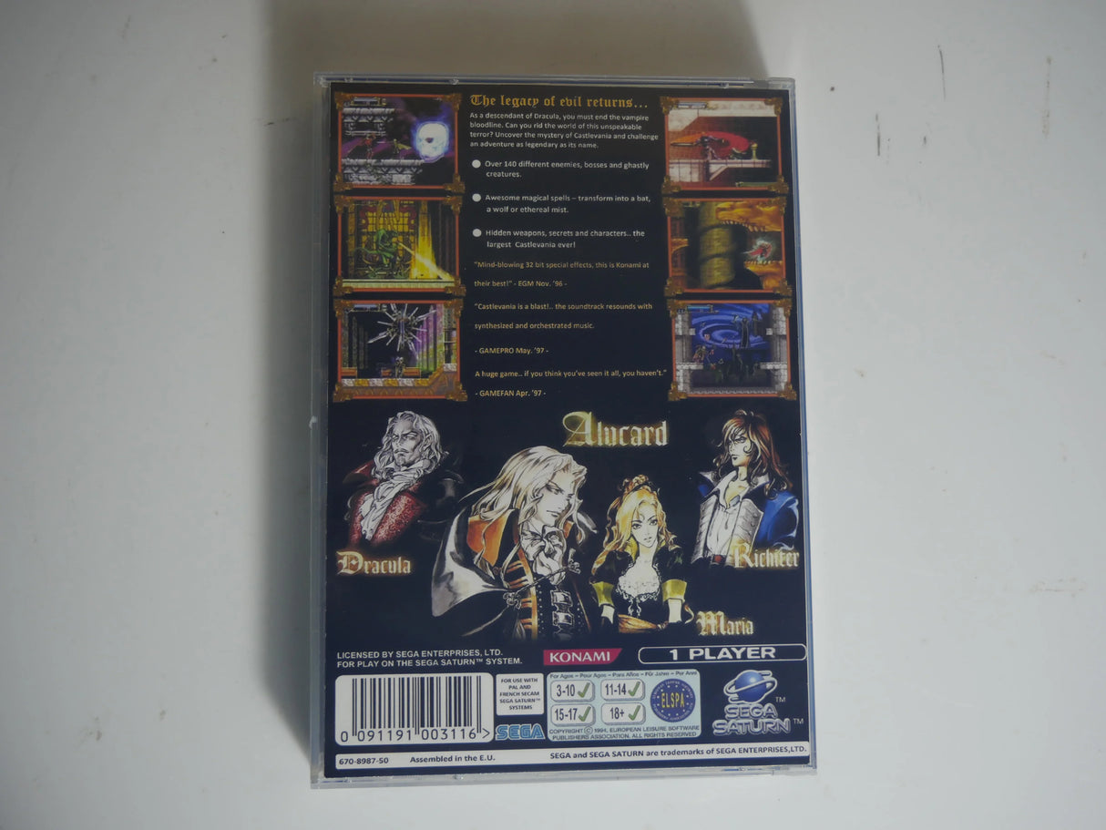 Sega Saturn Copy Disc Game Castlevania Symphony of the Night Unlock Console Game Optical Drive Retro Video Direct Reading Game