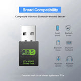 Hannord 600Mbps USB Wifi Bluetooth Adapter 2 in 1 Dual Band 2.4/5Ghz Wireless Network Card 802.11ac WiFi Dongle Receiver for PC