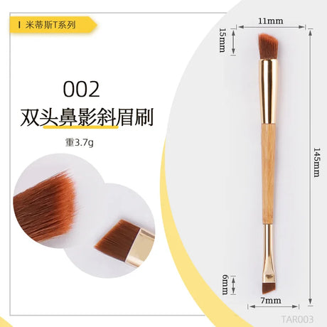 T-ARTE Makeup Brushes Powder Foundation Blusher Eyeshadow Brushes Professional Natural Animal Hair Bamboo Handle Make Up Tools