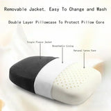 JFLEGAL Latex Pillow Natural Rubber Odorless Neck Pillow Sleep Does Not Collapse 85% Natural Travesseiro Latex Almohada Oreiller