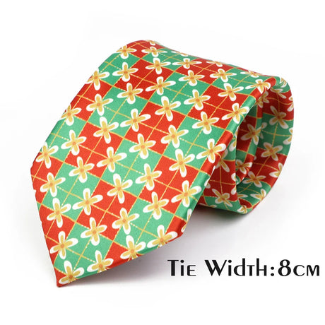 Vintage Floral Geometric Print Necktie Unique Style Mens Fashion 7cm/8cm Jacquard Tie Wedding Party Suit Cravat Skinny Gift