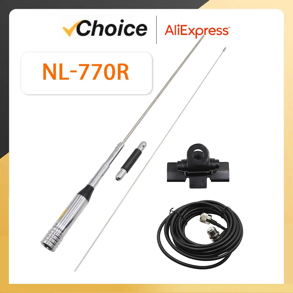 NL-770R Mobile Station Antenna Dual Band Radio UHF VHF 144-430MHz Mount Clip Walkie Talkie Accessory TH-9800 BJ-218 KT-780 Plus