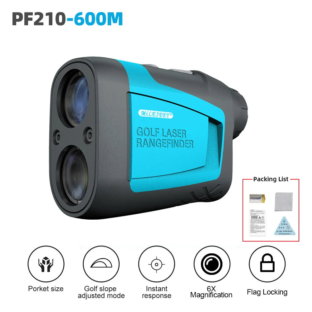 MILESEEY PF210 Laser Rangefinder,500M 600M Golf Distance Meter,±0.55yard High Accuracy, Fast Flagpole Lock, for Golf, Hunting