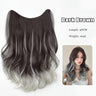 FORLISEE Synthetic Long Curly Hair Gradient Paris Painted Wig Patches With Increased Hair Volume And Fluffy Hair Extensions