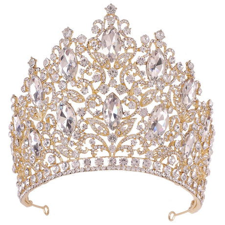 Luxury High Quality Royal Queen Wedding Crown for Women Large Crystal Banquet Tiara Party Costume Hair Jewelry Accessories