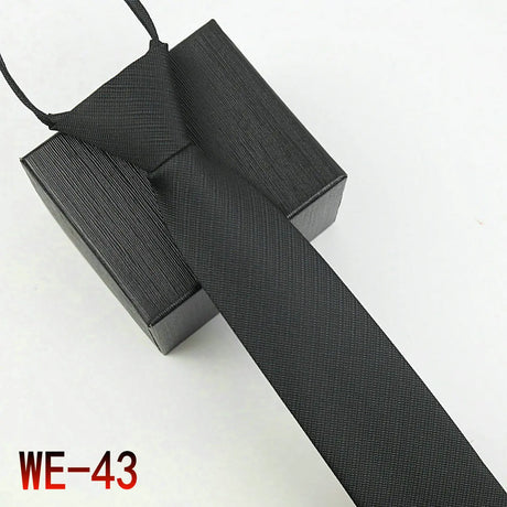 New Suit Business Zipper Tie for Man 48*7cm 1200 Pins High-end Polyester Neck Tie Striped Solid Color Grid Flower Ties