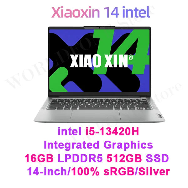 Lenovo Xiaoxin 14 Laptop 2024 Intel I5-13420H 16G 512GB Integrated Graphics 14-inch 100% sRGB LCD Screen Notebook PC