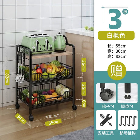 Bakers Trolley Kitchen Islands Shelves Storage Trolley Kitchen Islands Spice Shelf Mueble Cocina Auxiliar Kitchen Equipment