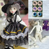 Full Set 1/6 BJD Doll Fashion Suit 30CM Doll with 3 Pair Eyes Blythe Doll Kids Girls Toy Gift ( Open Head)