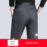 New Style Autumn Winter Men's Slim Casual Pants Fashion Business Stretch Trousers Men Brand Straight Pant Black Navy Plus Size