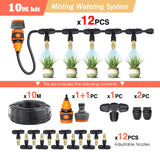 30-5M Garden Adjustable Brass Nozzle Misting Watering System 45/60/80/100W Self-Priming Pump Automatic Cool Irrigation Equipment