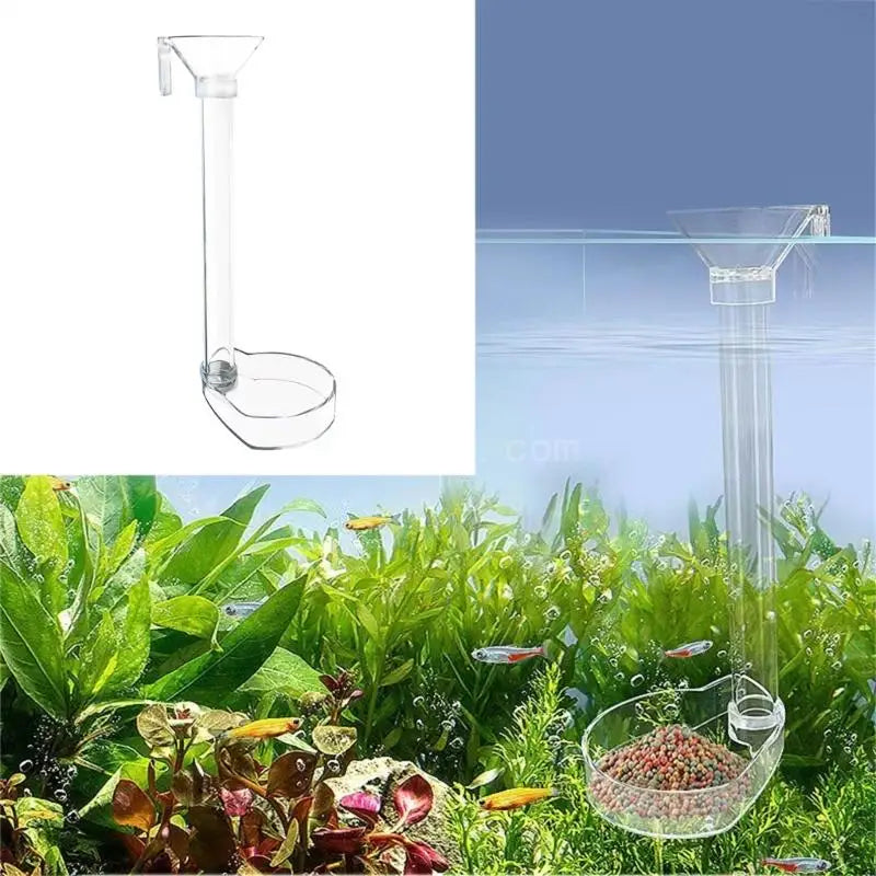 1 Set Aquarium Acrylic Feeding Tube Bowl Aquarium Shrimp FishTank Acrylic Feeding Tools Anti-drift Feeding Feeder