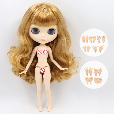 ICY DBS Blyth Doll Joint Body 30CM BJD Toy White Shiny Face and frosted Face with Extra Hands AB and Panel 1/6 DIY Fashion Doll