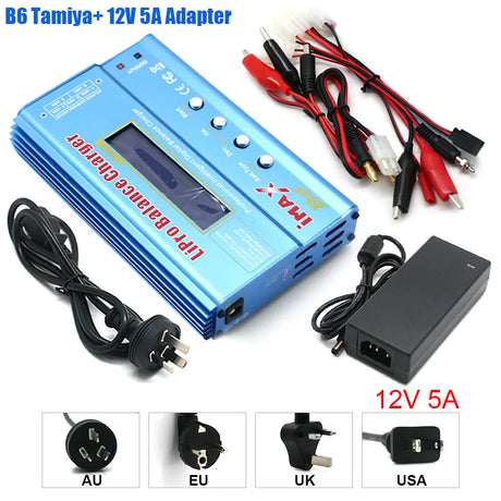 IMAX B6 80W Battery Charger Lipo NiMh Li-ion Ni-Cd Digital Lipro Balance Charger Discharger  AC Power 12V 5A Adapter For Rc Car