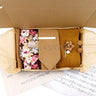 Viola Design 7 PCS Gift Box Cotton Sock Tie Sets Clip Pin Cufflinks Hanky Solid Floral Men Wedding Party Daily Cravat Accessory