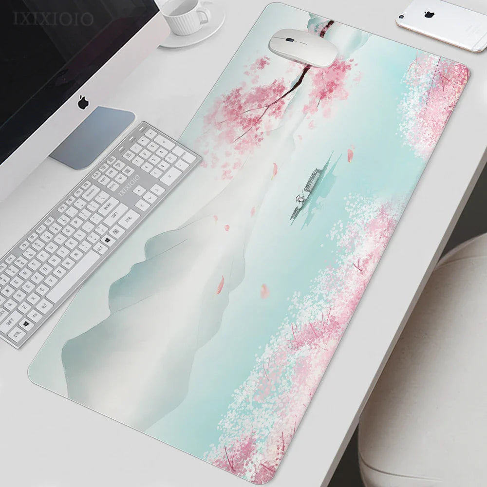 Mouse Pad Gamer Landscape Painting XL Large Mousepad XXL Mechanical Keyboard Pad Non-Slip Office Office Accessories Mice Pad