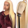 4x4 Lace Closure 613 Wig Straight Blonde Lace Front Wig Human Hair For Women Brazilian 13x4 Transparent Lace Frontal Blonde Wigs