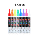 Chalk Marker Pen Erase Markers 5mm Tip Reversible Chisel Tip Fluorescent Markers Highlighter for LED Glass Blackboard WhiteBoard