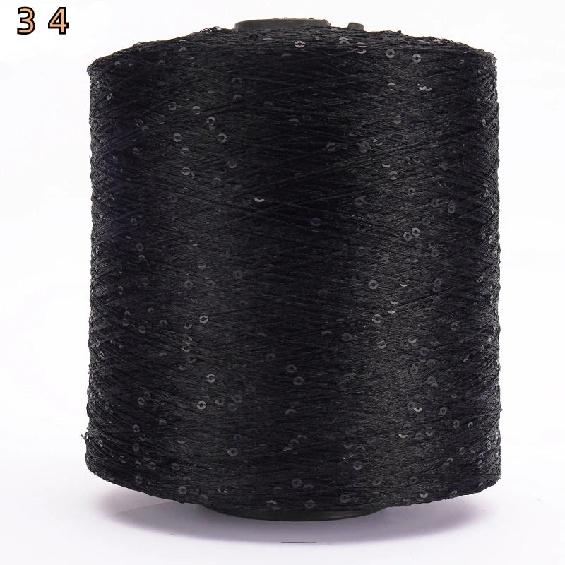 500G Glitter FancyYarn Sequin  Hand Crochet Thread Knitting Clothes Needleworkyarn With Sequins Knitting Yarn Needlework Sequins