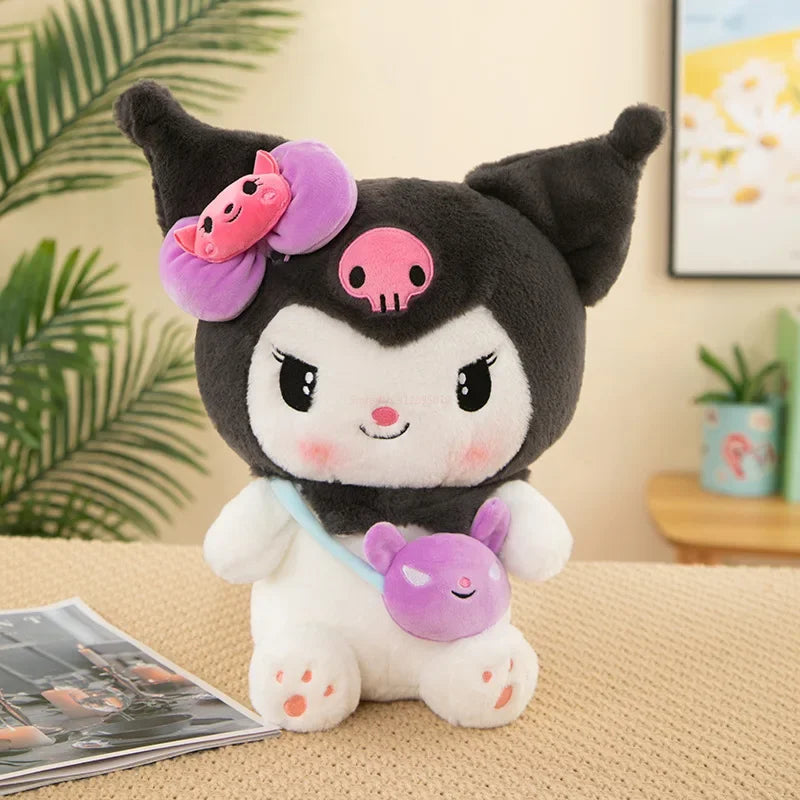 Sanrio Kuromi Plush Dolls 40/50cm kawaii My Melody Cinnamoroll Soft Stuffed animals Anime Figure Pillow Cartoon Decor Kids Toys