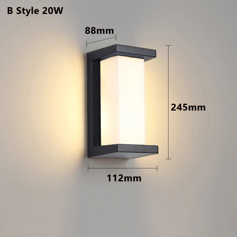 Led Outdoor Wall Light Waterproof IP65 Motion Sensor Led Outdoor Lighting Porch Lights Balcony Garden Lights Outdoor Wall Lamp