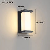 Led Outdoor Wall Light Waterproof IP65 Motion Sensor Led Outdoor Lighting Porch Lights Balcony Garden Lights Outdoor Wall Lamp