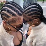 Full Lace Front Cornrow Double Dutch Braided Wigs With Baby Hair Black Twist Box Braided Lace Wig Faux Locs Goddess Braids Wigs