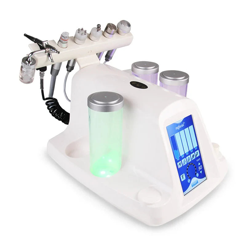 Six-headed small bubble beauty instrument Ultra-fine bubble skin cleaning management instrument Korean-style oxygen injection