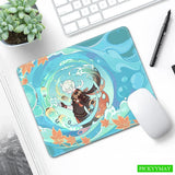 Genshin Impact Desk Mat Gamer Mousepads Mouse Pad Office Desk Pads Anime Cute Small Mousepad Mouse Mats For Computer 20x25cm