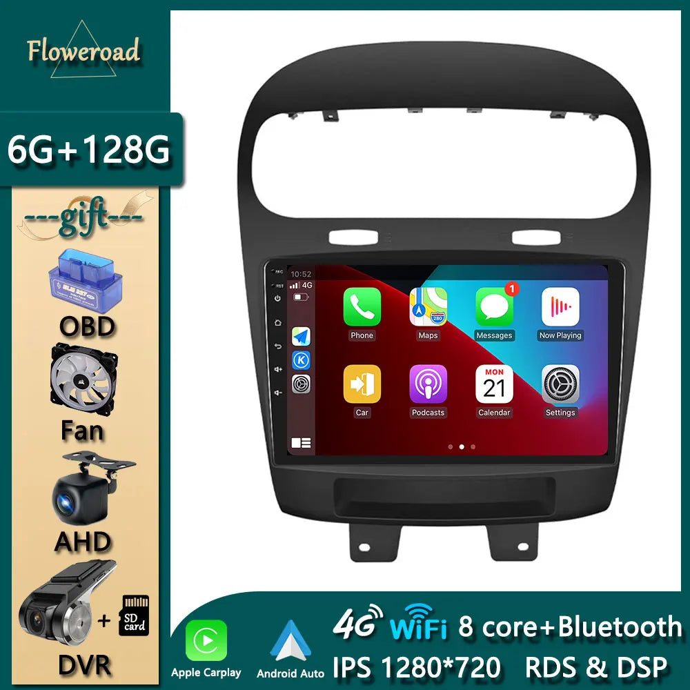 Car Intelligent System Android For Dodge Journey Fiat Freemont 2011-2020 Apple Carplay 2din GPS Auto Radio Multimedia Player DVD