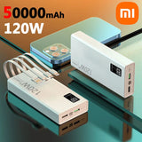 Xiaomi Power Bank 50000mAh Large Capacity 120W Super Fast Charging Portable Power Bank for Samsung Android Laptop Free Shipping