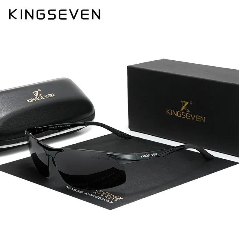 KINGSEVEN Genuine Polarized Men Aluminum Sunglasses Driving Mirror Lens Male Sun Glasses Aviation Women For Men Eyewear