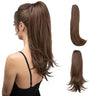 Synthetic Claw Clip In Ponytail Hair Extensions Hairpiece Long Silky Straight Fake Blonde Pigtail With Elastic Band Horse Tail